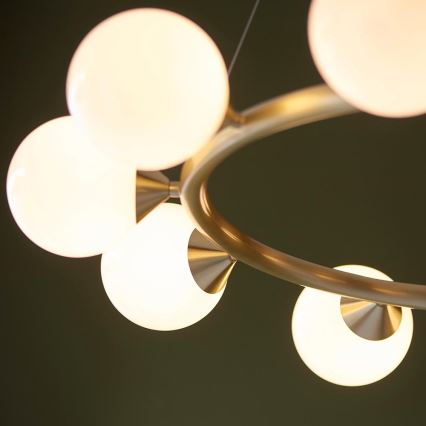 Endon 106008 - Hängeleuchte mit Kabelaufhängung OTIS 10xG9/3W/230V goldfarben