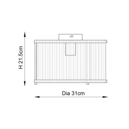 Endon 106265 - Deckenleuchte RIDGETON 1xE27/10W/230V Messing