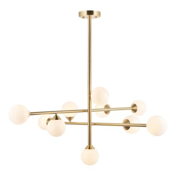 Endon 106754 - Pendelleuchte OTIS an Stange 10xG9/5W/230V goldfarben