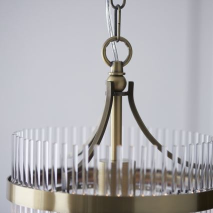 Endon 112572 - Kronleuchter mit Kette MARIETTA 1xE27/10W/230V Messing/klar