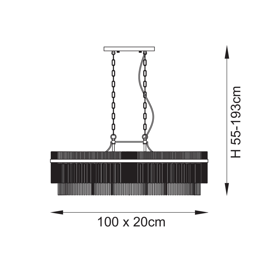 Endon 112573 - Hängeleuchte an Kette MARIETTA 4xE14/6W/230V Messing/klar