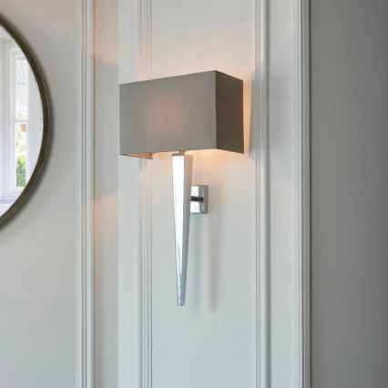 Endon 56706 - Wandleuchte MORETO 1xE14/7W/230V Hochglanz-Chrom/Grau