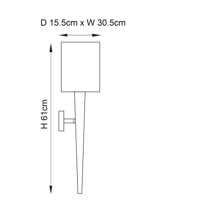 Endon 56706 - Wandleuchte MORETO 1xE14/7W/230V Hochglanz-Chrom/Grau