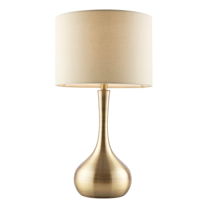 Endon 61191 - Dimmbare Tischlampe PICCADILLY 1xE14/40W/230V Messing/beige