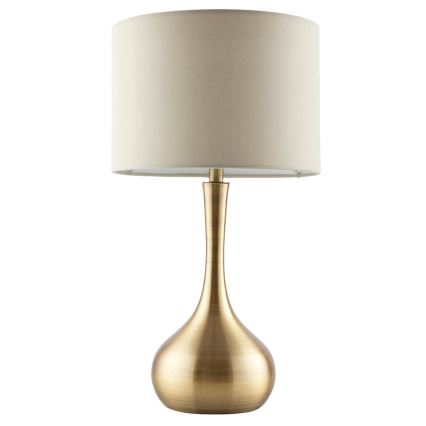 Endon 61191 - Dimmbare Tischlampe PICCADILLY 1xE14/40W/230V Messing/beige