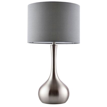 Endon 61192 - Dimmbarer Tischleuchte PICCADILLY 1xE14/40W/230V mattchrom/grau