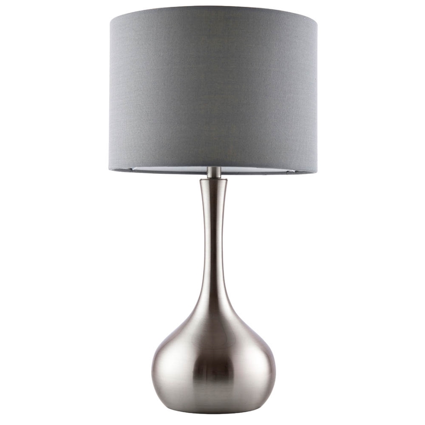 Endon 61192 - Dimmbarer Tischleuchte PICCADILLY 1xE14/40W/230V mattchrom/grau