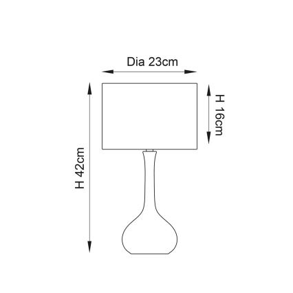 Endon 61192 - Dimmbarer Tischleuchte PICCADILLY 1xE14/40W/230V mattchrom/grau