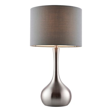 Endon 61192 - Dimmbarer Tischleuchte PICCADILLY 1xE14/40W/230V mattchrom/grau