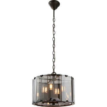 Endon 61281 - Kronleuchter an Kette CLOONEY 4xE14/40W/230V schwarz/rauchfarben