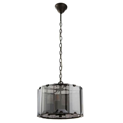 Endon 61281 - Kronleuchter an Kette CLOONEY 4xE14/40W/230V schwarz/rauchfarben