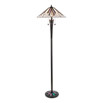 Endon 63934 - Stehleuchte Tiffany ASTORIA 2xE27/60W/230V Ø 48 cm
