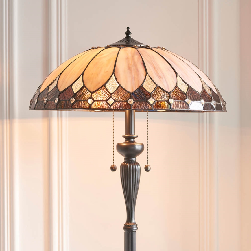 Endon 63972 - Stehleuchte BROOKLYN 2xE27/60W/230V Ø 50 cm