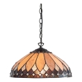 Endon 63977 - Tiffany-Kronleuchter BROOKLYN an Kette 1xE27/60W/230V, Ø 40 cm