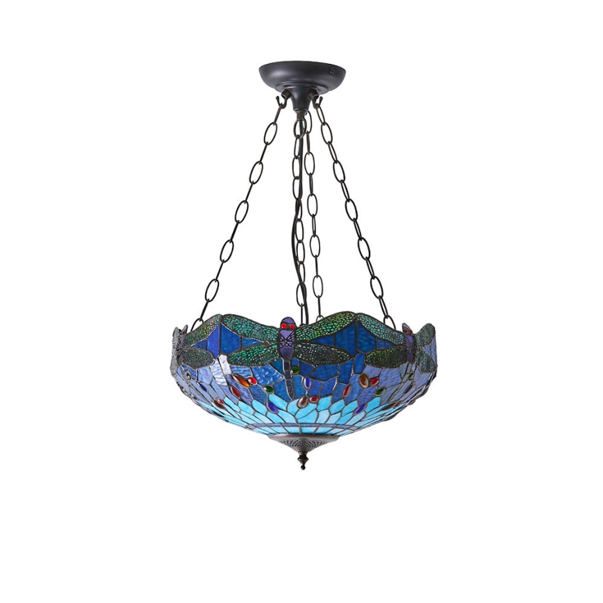 Endon 64075 - Kronleuchter mit Kette DRAGONFLY 3xE27/60W/230V, Ø 41 cm