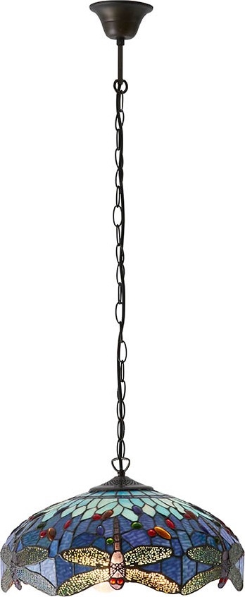 Endon 64080 - Kronleuchter an Kette DRAGONFLY, 3x E27/60W/230V, Durchmesser 41 cm