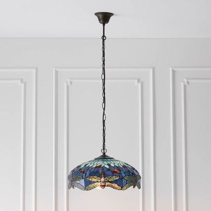 Endon 64080 - Kronleuchter an Kette DRAGONFLY, 3x E27/60W/230V, Durchmesser 41 cm