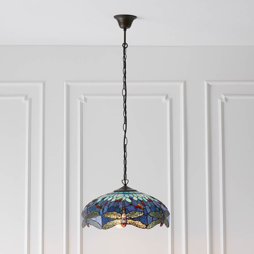 Endon 64080 - Kronleuchter an Kette DRAGONFLY, 3x E27/60W/230V, Durchmesser 41 cm