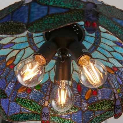 Endon 64080 - Kronleuchter an Kette DRAGONFLY, 3x E27/60W/230V, Durchmesser 41 cm
