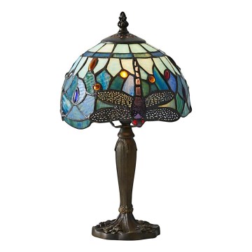 Endon 64088 - Tischlampe Tiffany DRAGONFLY 1xE14/40W/230V Ø 20 cm