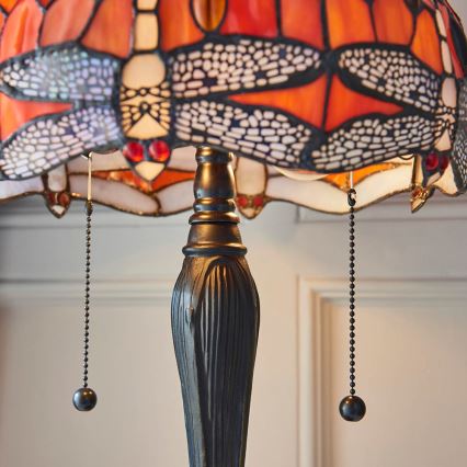 Endon 64092 - Tischlampe DRAGONFLY 2xE27/60W/230V Ø 30 cm