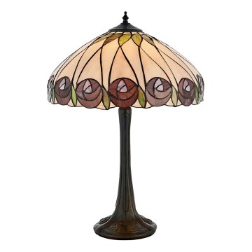 Endon 64177 - Tischlampe Tiffany HUTCHINSON, 1x E27/60 W/230 V, Ø 40 cm