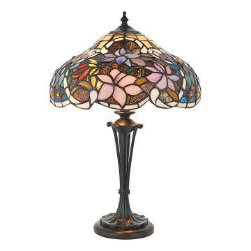 Endon 64327 - Tischlampe Tiffany SULLIVAN 2xE14/40W/230V Ø 30 cm