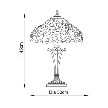 Endon 64327 - Tischleuchte SULLIVAN 2xE14/40W/230V d 30 cm