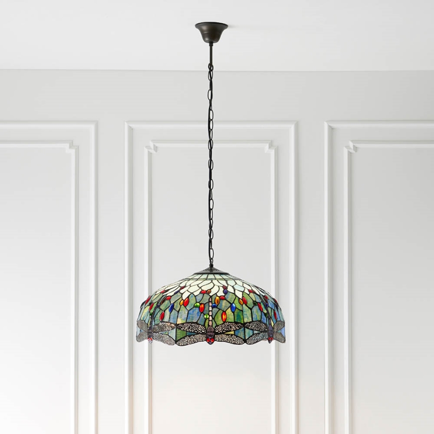 Endon 66148 - Hängeleuchte an Kette LIBELLE 3xE27/60W/230V d 50 cm