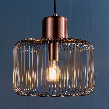 Endon 68986 - Hängeleuchte NICOLA 1xE27/40W/230V kupferfarben