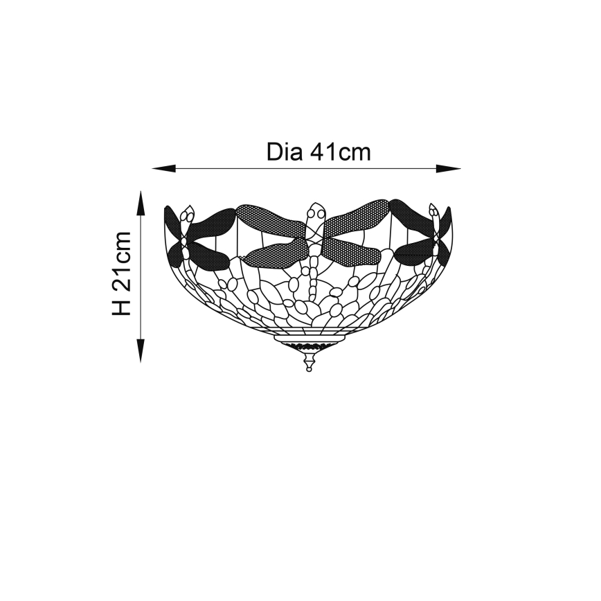 Endon 70722 - Deckenleuchte LIBELLE 2xE27/60W/230V d 41 cm
