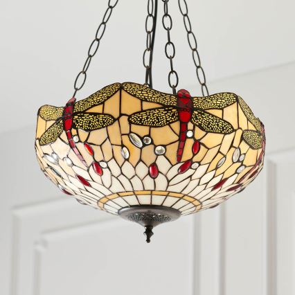 Endon 70759 - Kettenkronleuchter DRAGONFLY 3xE27/60W/230V Ø 41 cm
