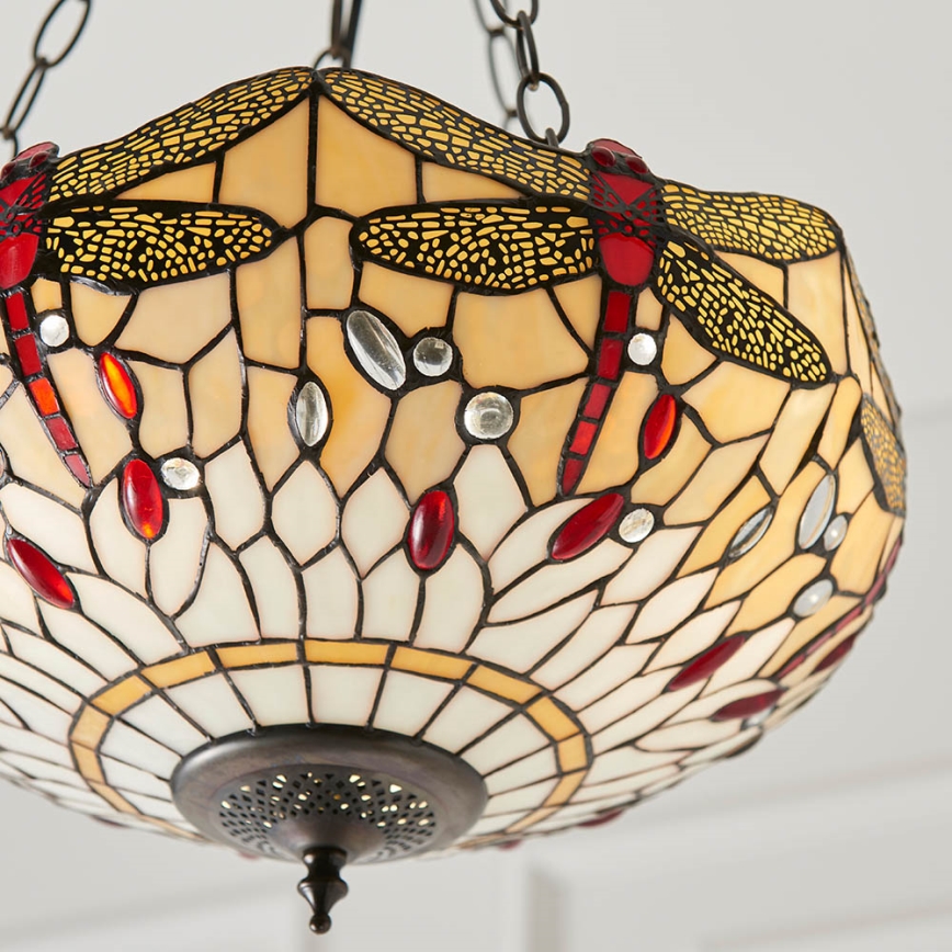 Endon 70759 - Kettenkronleuchter DRAGONFLY 3xE27/60W/230V Ø 41 cm