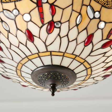 Endon 70759 - Kettenkronleuchter DRAGONFLY 3xE27/60W/230V Ø 41 cm
