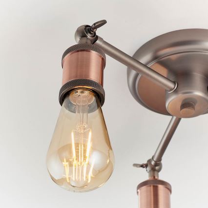 Endon 76124 - Halogen-Spotleuchte 3xE27/10W/230V mattchrom/kupfer
