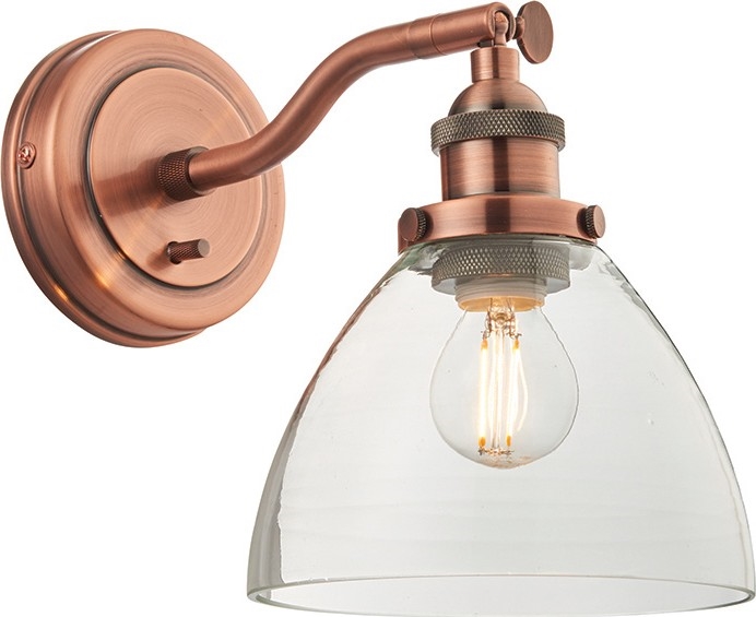 Endon 76334 - Wandleuchte HANSEN, 1xE14/40W/230V, Kupferoptik