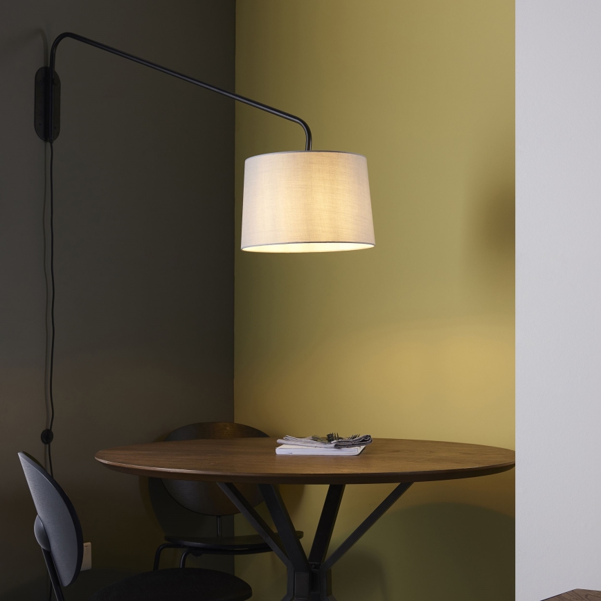 Endon 79380 - Wandleuchte CARLSON 1xE27/40W/230V grau/schwarz