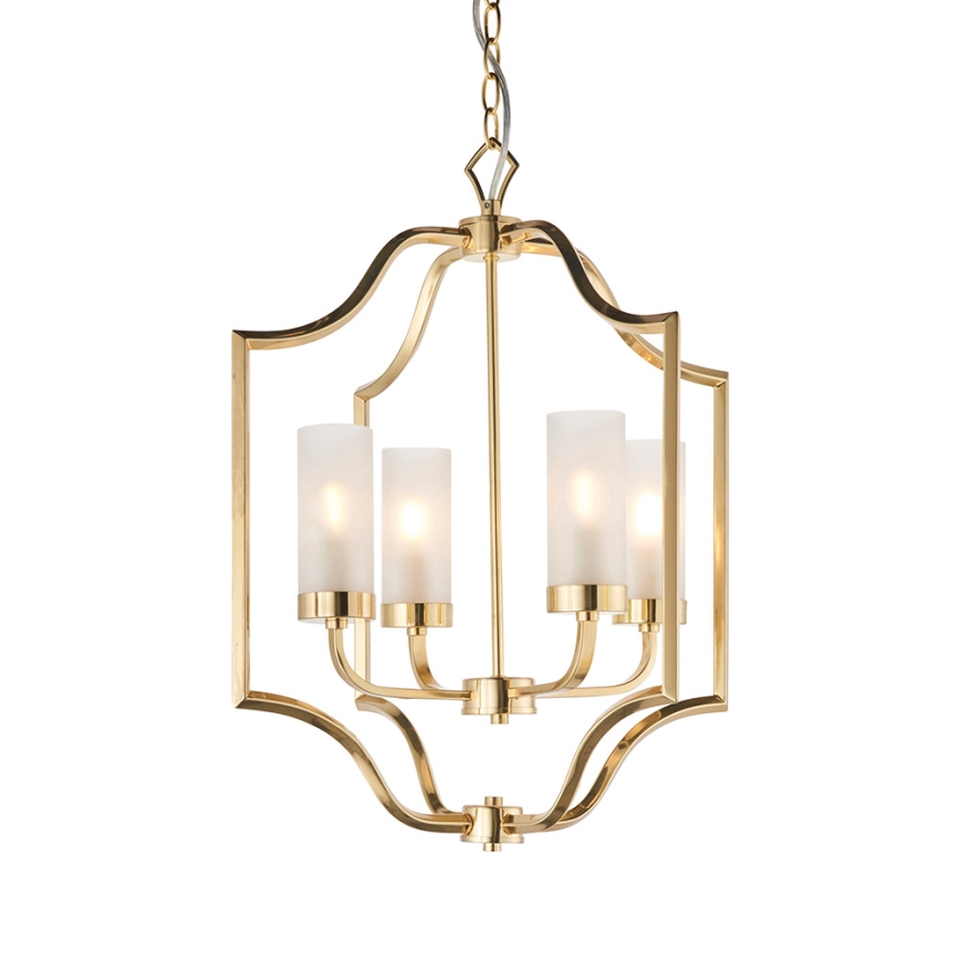 Endon 81914 - Kronleuchter mit Kette EDREA 4xE14/6W/230V Messing