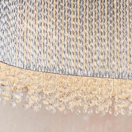 Endon 81979 - Kristall-Pendelleuchte an Kabel GALINA 8xG9/25W/230V glänzender Chrom