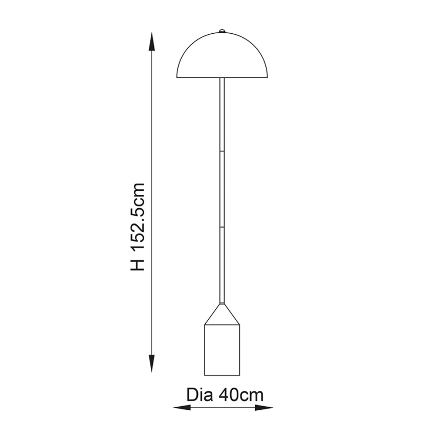 Endon 90521 - Stehleuchte NOVA 1xE27/60W/230V Messing