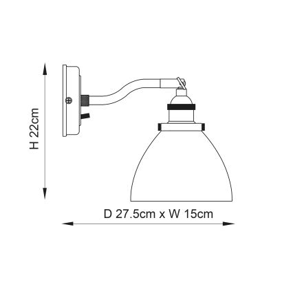 Endon 91739 - Wand-Spotleuchte HANSEN 1xE14/40W/230V mattchrom