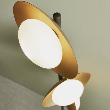 Endon 92039 - Stehleuchte RUFFLE 3xG9/3W/230V schwarz/golden
