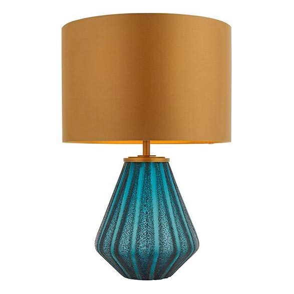 Endon 93059 - Tischlampe ALYSSIA 1xE27/10W/230V gold/blau