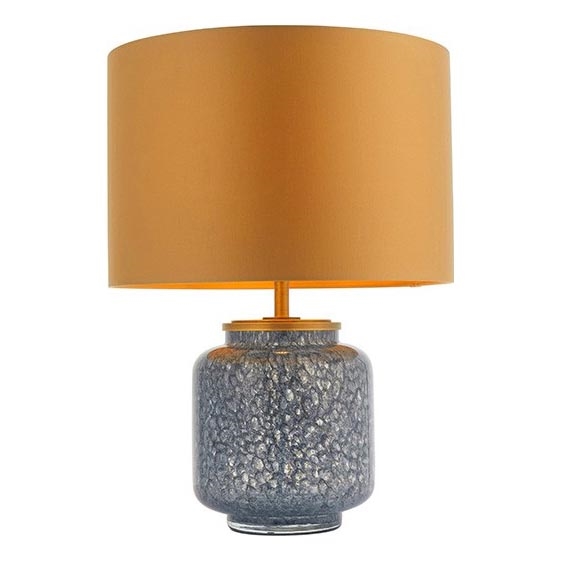 Endon 93067 - Tischlampe ZINNIA 1xE27/10W/230V blau/gold