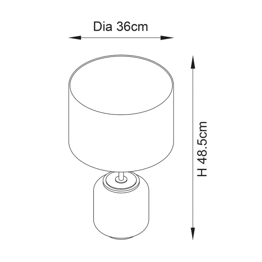 Endon 93067 - Tischlampe ZINNIA 1xE27/10W/230V blau/gold