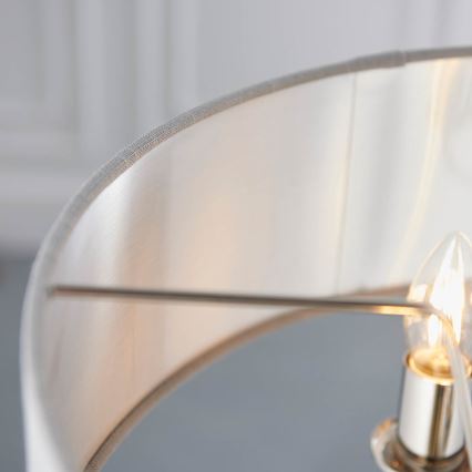 Endon 94377 - Hängeleuchte an Kette HIGHCLERE 3xE14/40W/230V grau/glänzendes Chrom d 45 cm
