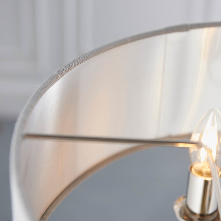 Endon 94377 - Hängeleuchte an Kette HIGHCLERE 3xE14/40W/230V grau/glänzendes Chrom d 45 cm