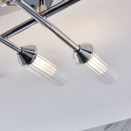 Endon 95045 - Badezimmer-Anbauleuchte NATORI 6xG9/3W/230V IP44 glänzendes Chrom