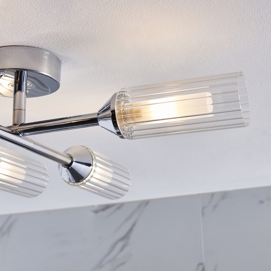 Endon 95045 - Badezimmer-Anbauleuchte NATORI 6xG9/3W/230V IP44 glänzendes Chrom