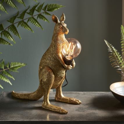 Endon 95075 - Tischlampe KANGAROO 1xE27/10W/230V goldfarben